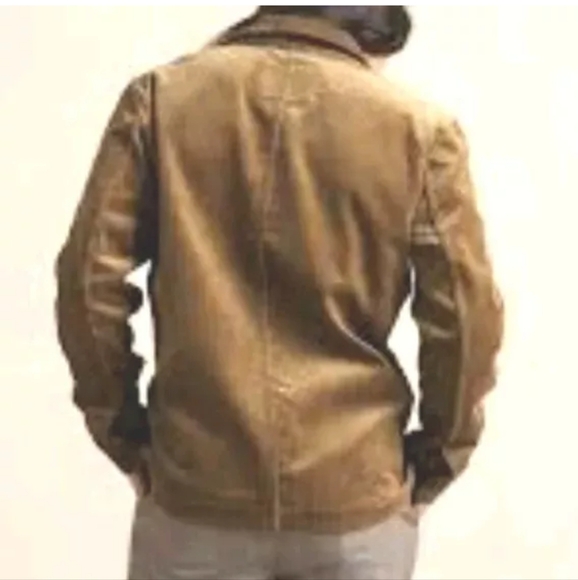 Banana Republic Corteo Corduroy Chore Jacket Shacket Woman Lg Tall Whiskey Brown - Picture 2 of 13